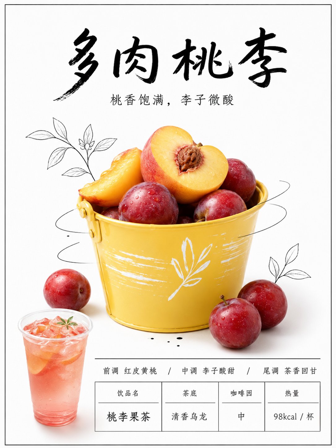 水果照片 x 新茶饮灯箱海报 x AI提示词-ChatGPT提示词